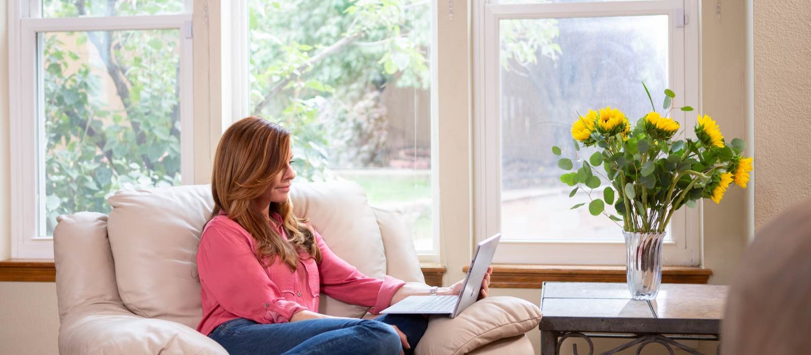 Living room with Champion Windows