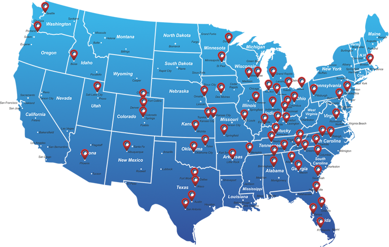 Champion Locations map