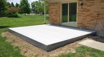 Sunroom foundational concrete