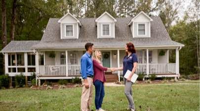 Champion employee greeting customers