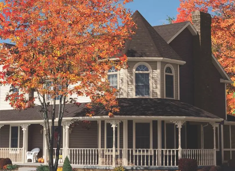 House with clay clapboard siding