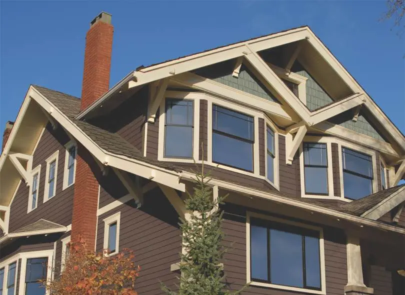 House with brown clapboard siding