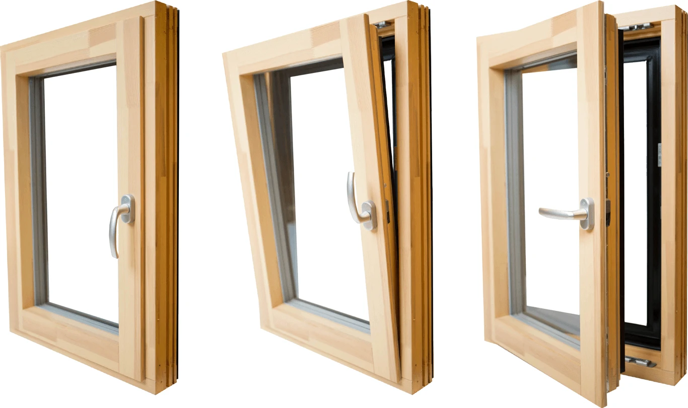 Diagram of tilt and turn window functioning
