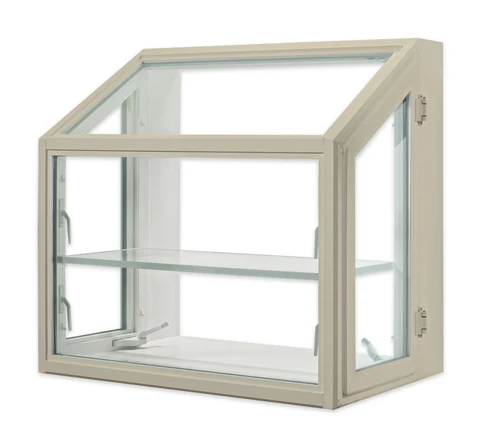 Tan Garden window with No Grid grid pattern